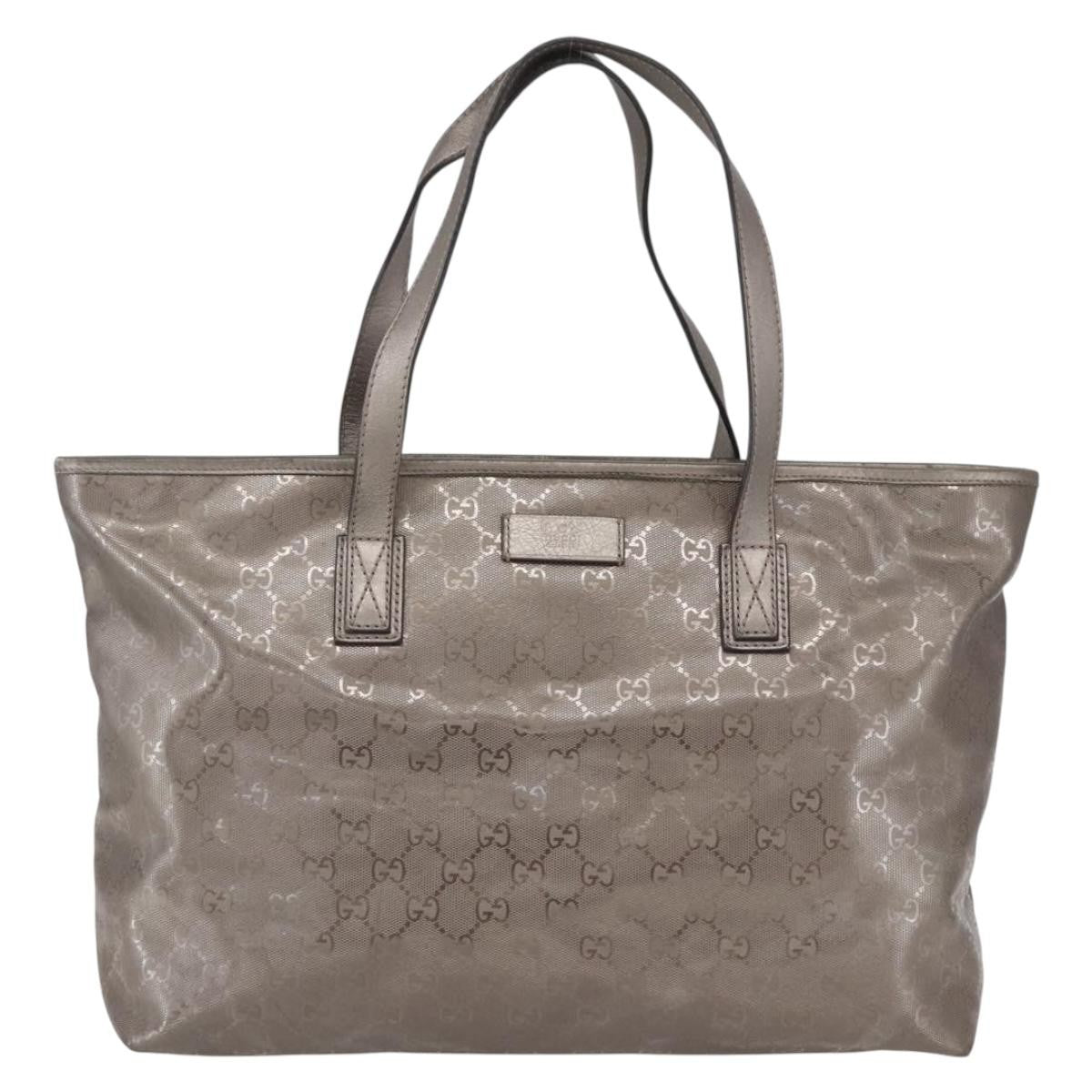 Gucci Plus Tote GG Imprime, SILVER, PVC, Tote bag