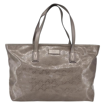 Gucci Plus Tote GG Imprime, SILVER, PVC, Tote bag