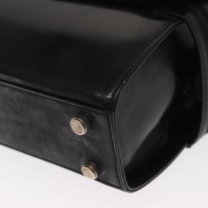 Salvatore Ferragamo Gancini Shoulder Bag Leather, BLACK, LEATHER, Shoulder bag