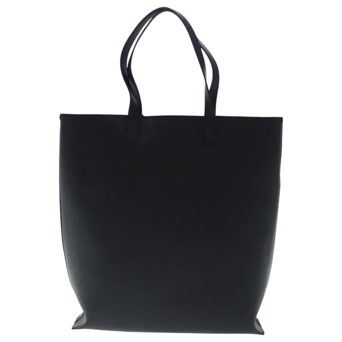 Saint Laurent Shopper Tote Leather, BLACK, LEATHER, Tote bag