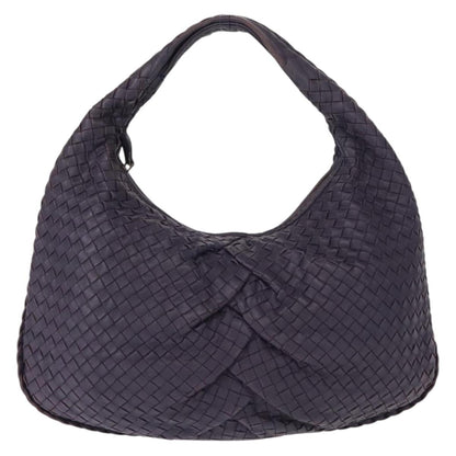 Bottega Veneta Veneta Hobo Pleated Intrecciato Nappa, PURPLE, LEATHER, Shoulder bag