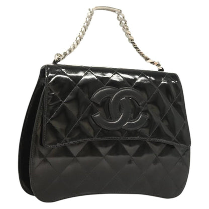 Chanel Vintage ID Bracelet Flap Bag Quilted Patent, BLACK, PATENT_LEATHER, Handbag