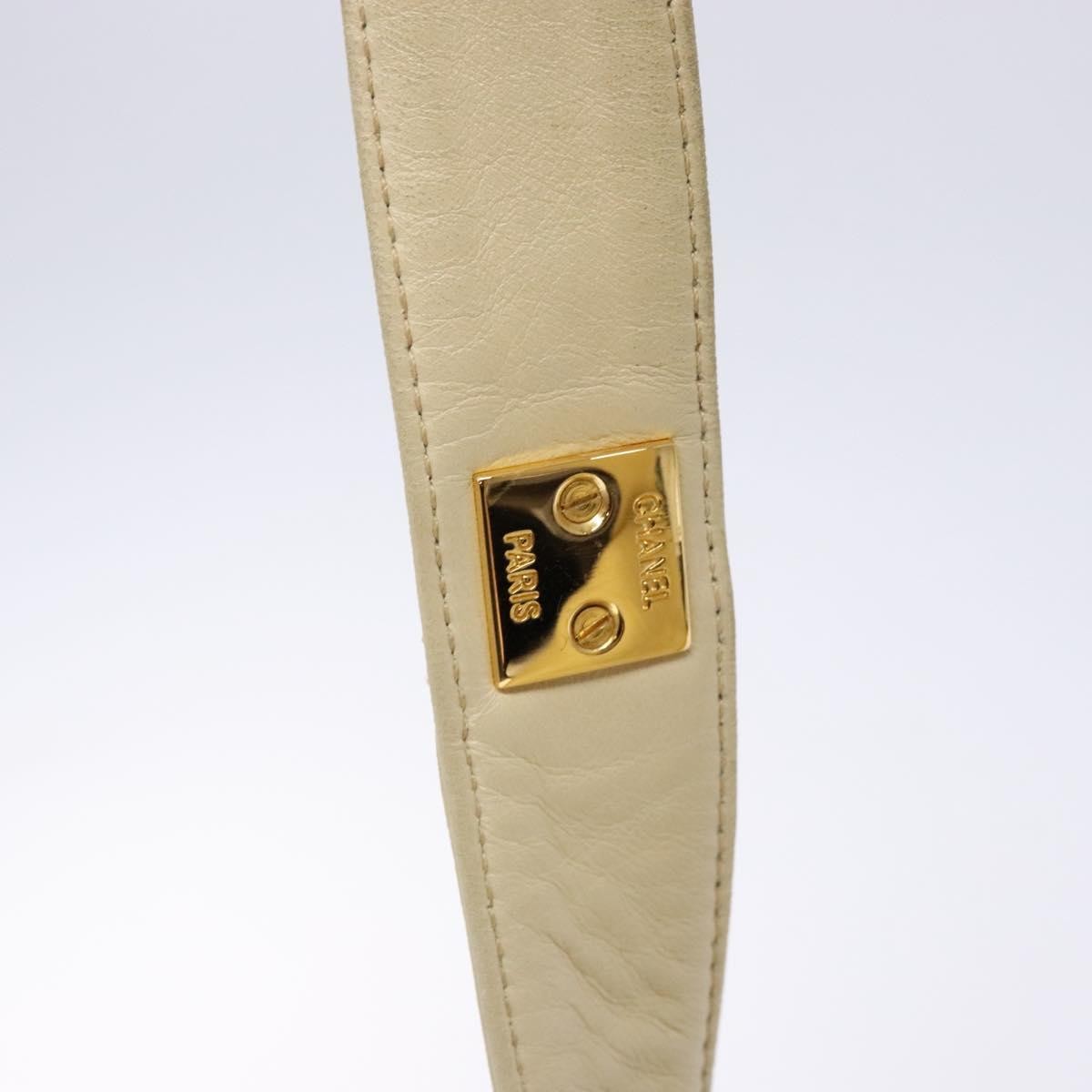 Chanel Vintage CC Flap Crossbody Bag Quilted Lambskin, BEIGE, LEATHER, Shoulder bag