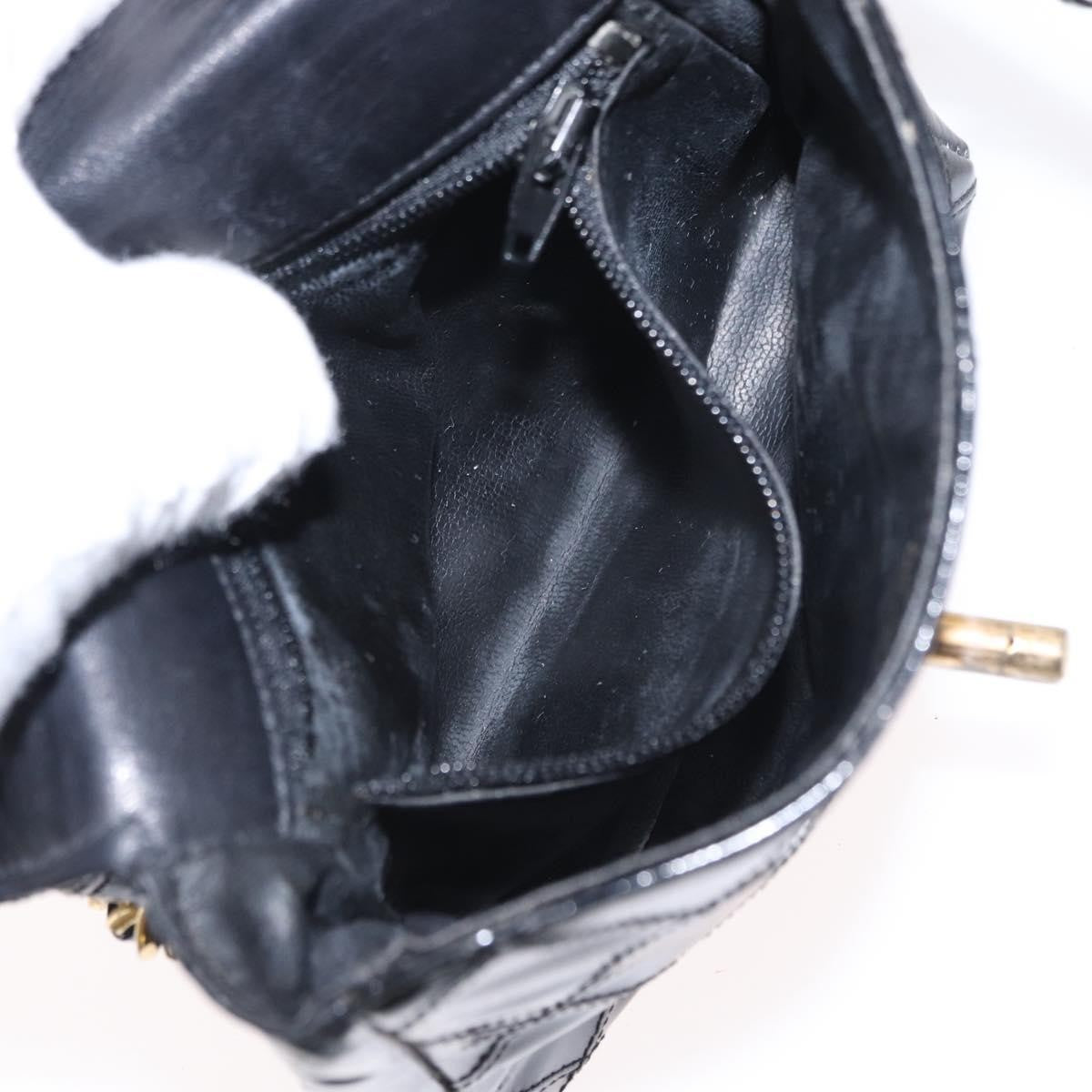 Chanel Vintage Flap Belt Bag Quilted Leather, BLACK, LEATHER, Clutche & pouche