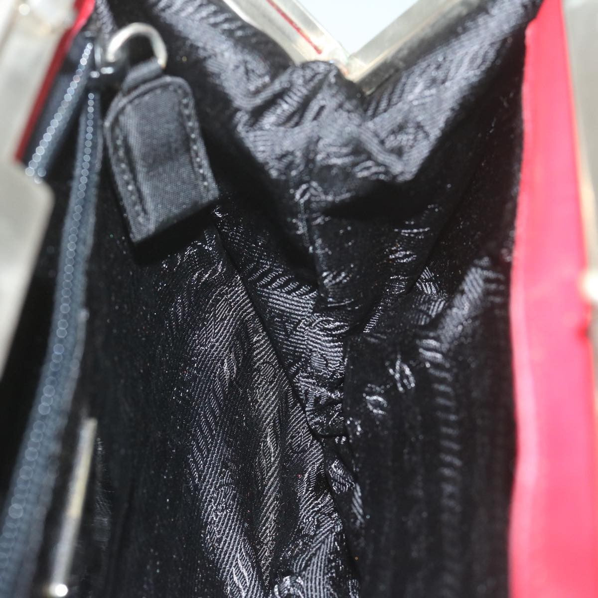 Prada Chain Shoulder Bag Tessuto, RED, NYLON, Shoulder bag