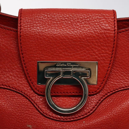 Salvatore Ferragamo Marisa Satchel Leather, RED, LEATHER, Shoulder bag