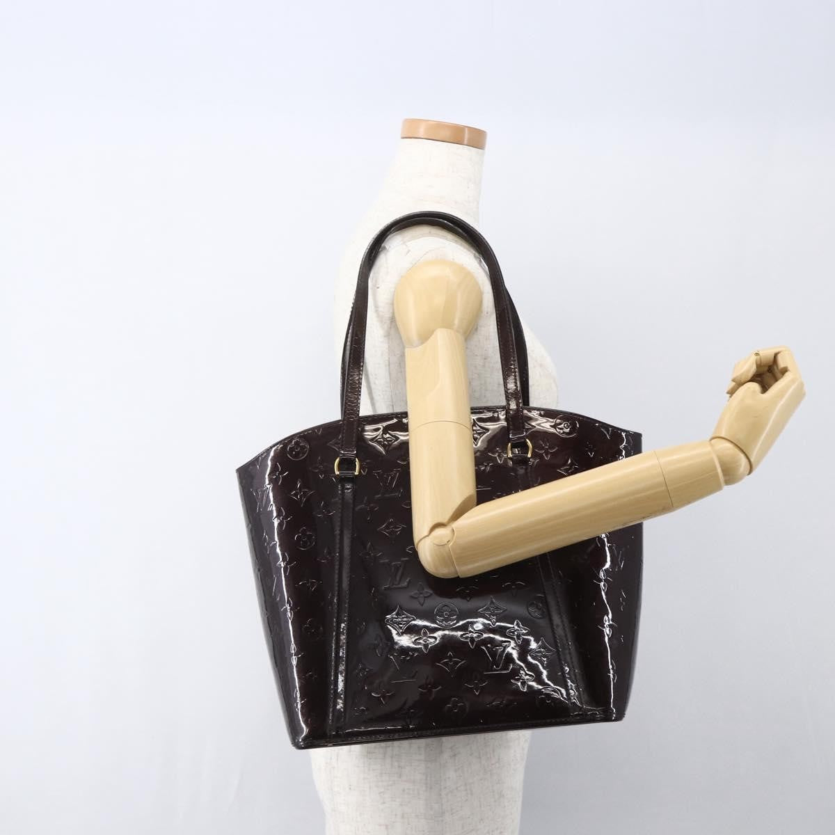 Louis Vuitton Avalon Handbag Monogram Vernis, PURPLE, PATENT_LEATHER, Handbag