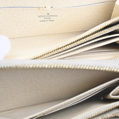 Louis Vuitton Zippy Compact Wallet Damier, WHITE, LEATHER, Wallets