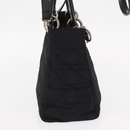 Christian Dior Vintage Lady Dior Bag Cannage Quilt Nylon, BLACK, NYLON, Handbag
