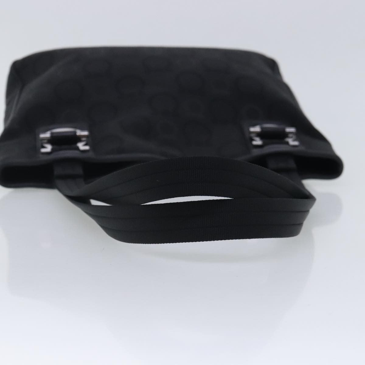 Salvatore Ferragamo Gancini Tote Gancini Canvas, BLACK, CANVAS, Tote bag