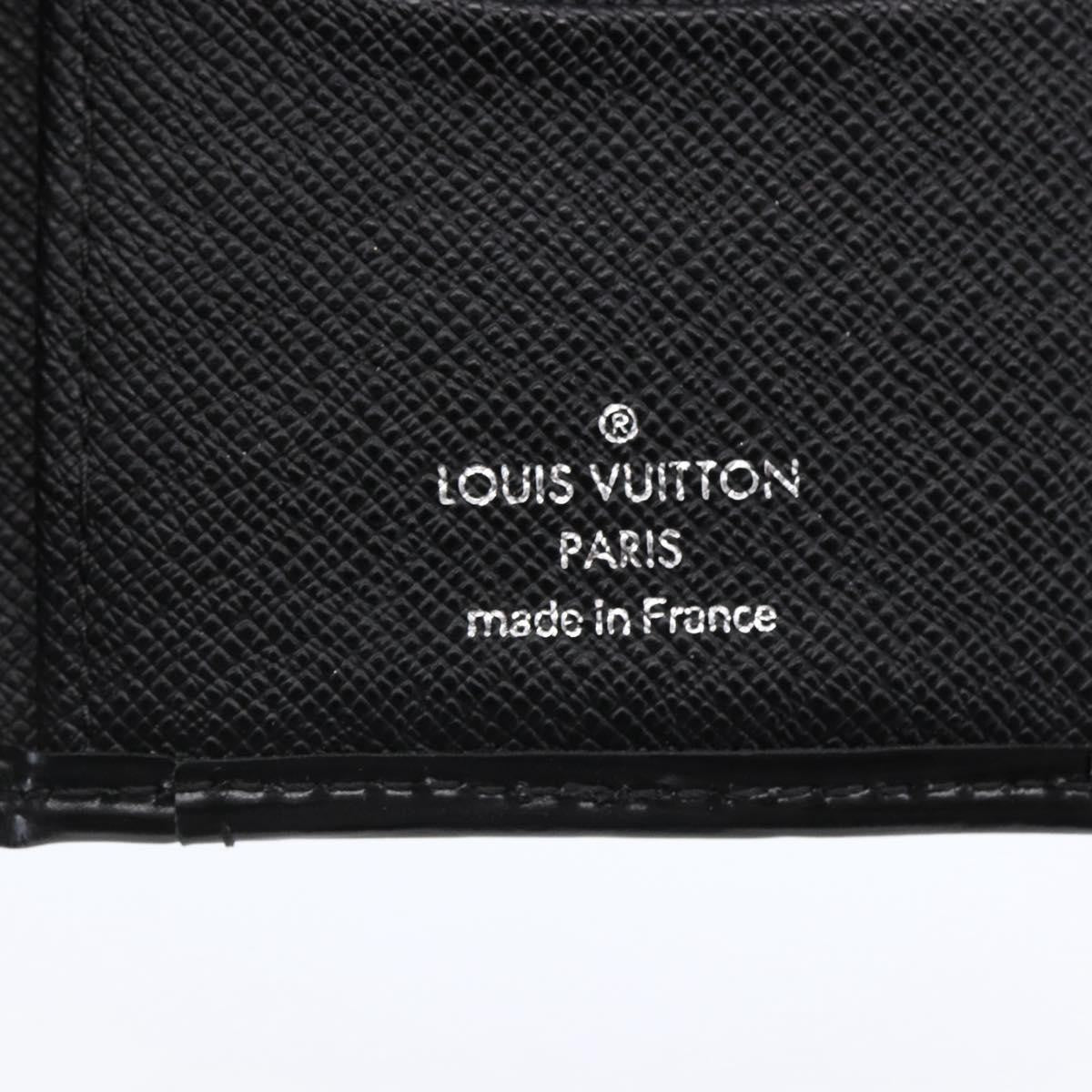 Louis Vuitton pocket organizer Leather, BLACK, LEATHER, Card Holders