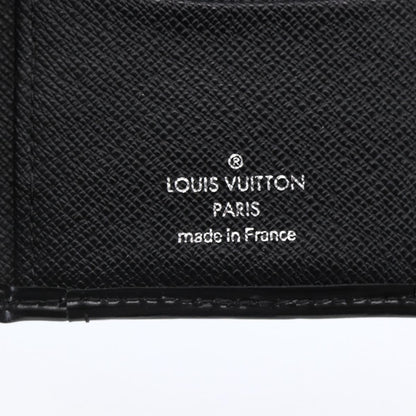 Louis Vuitton pocket organizer Leather, BLACK, LEATHER, Card Holders