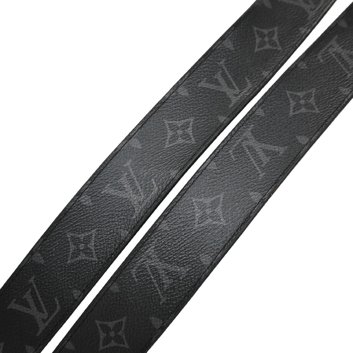 Louis Vuitton LV Initiales Belt Monogram Eclipse Leather, BLACK, CANVAS, Belts