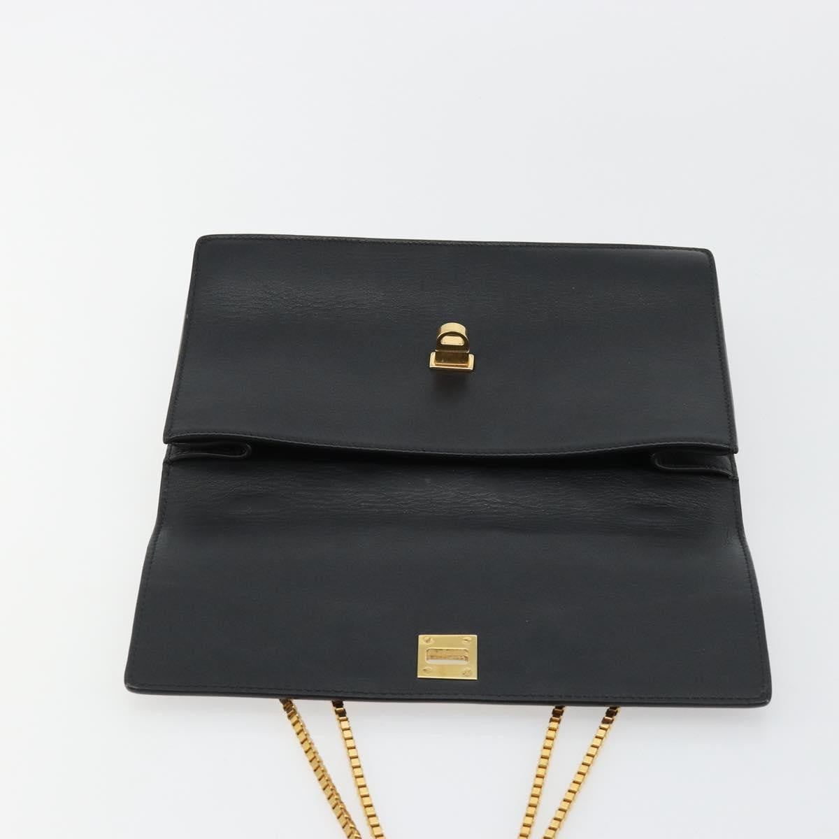 Versace Medusa Flap Chain Bag Leather, Black, Leather, Shoulder Bag