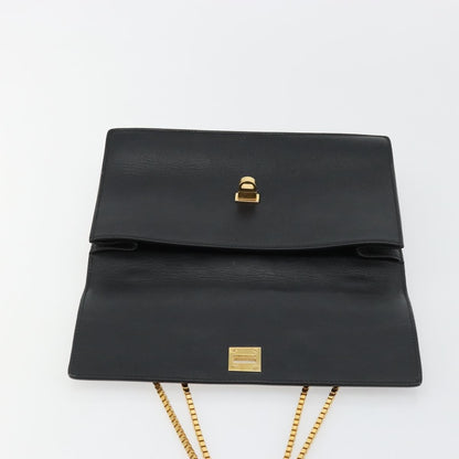 Versace Medusa Flap Chain Bag Leather, Black, Leather, Shoulder Bag