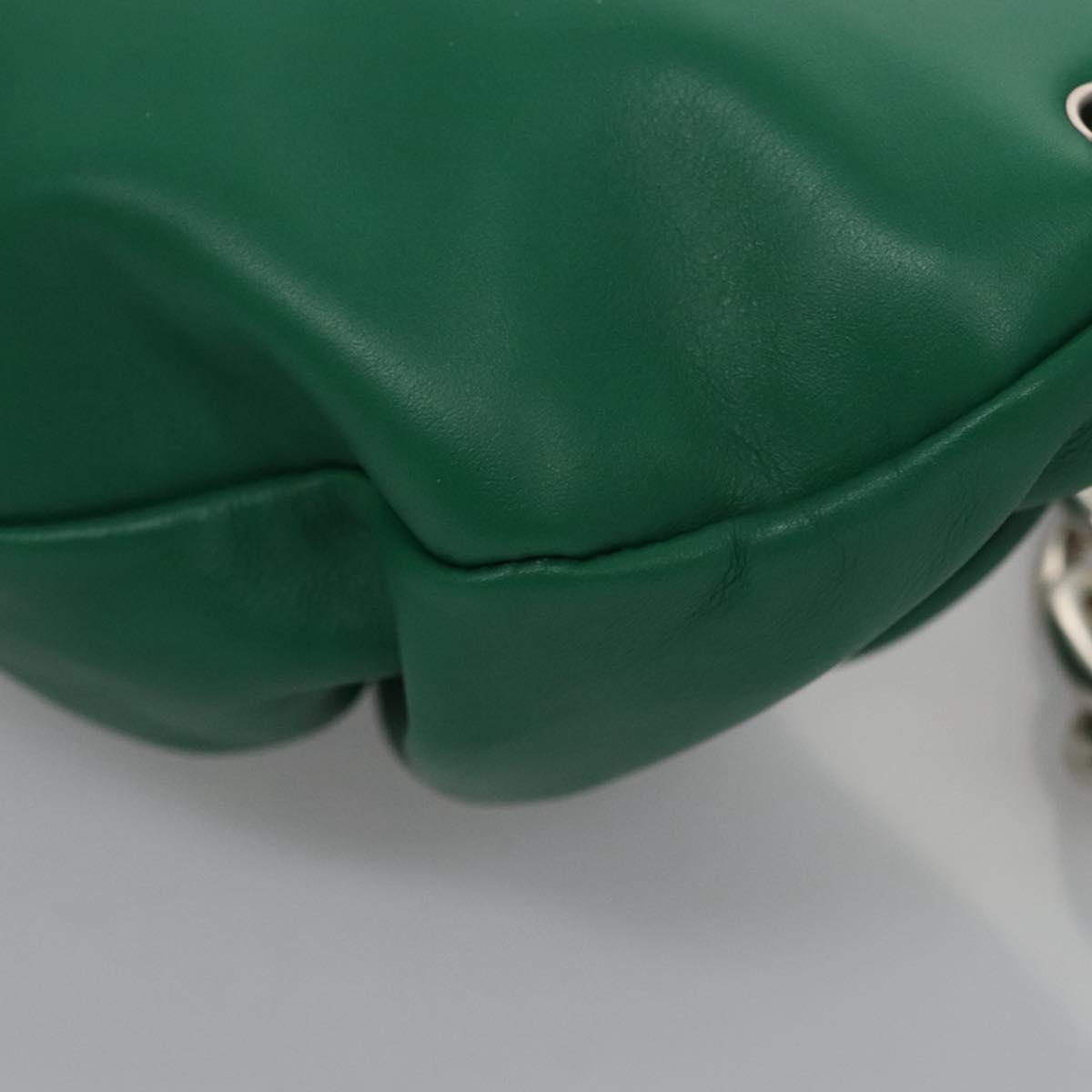 Bottega Veneta The Chain Pouch Leather, GREEN, LEATHER, Clutche & pouche