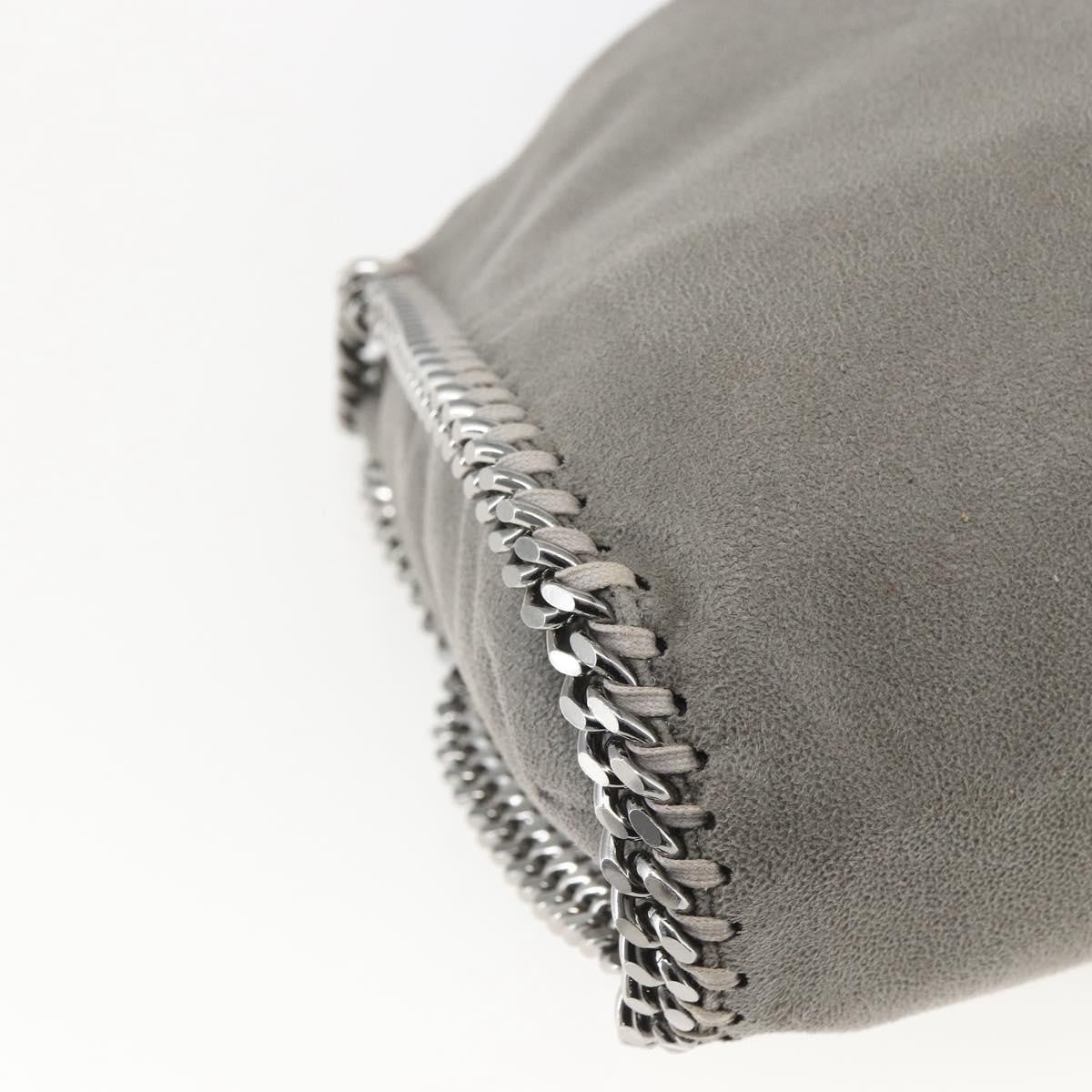 Stella McCartney Falabella Fold Over Bag Shaggy Deer, GRAY, POLYESTER, Shoulder bag