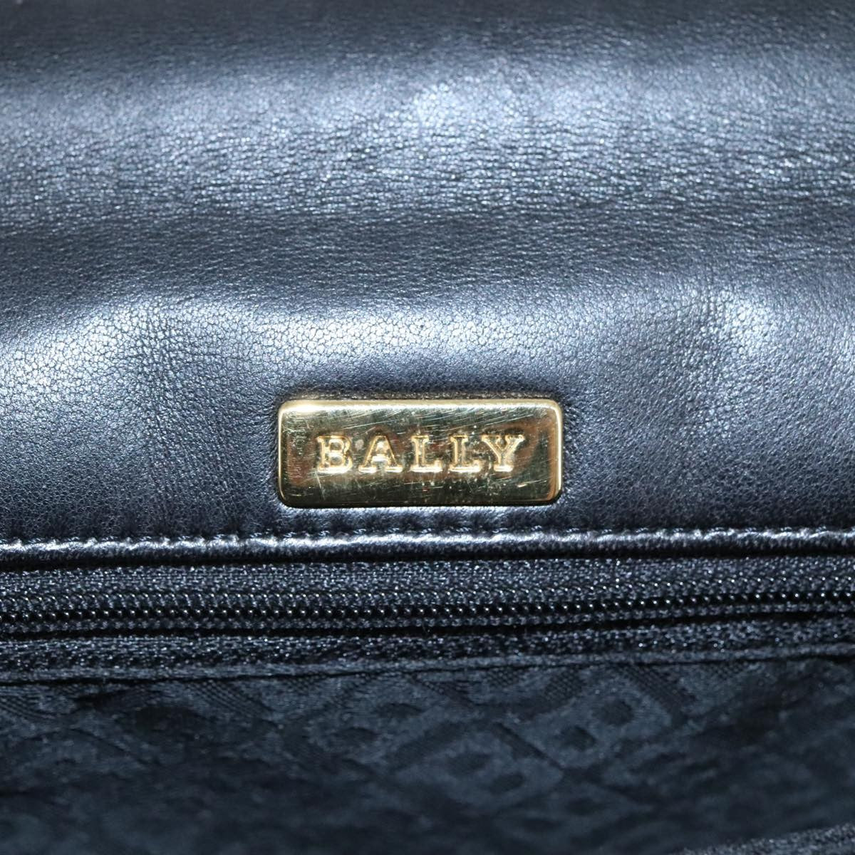 Bally Vintage Flap Handbag Quilted Leather, BLACK, LEATHER, Handbag