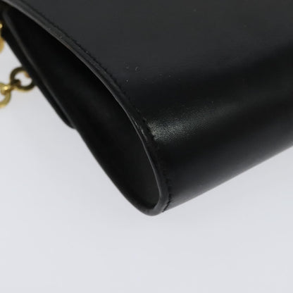 Salvatore Ferragamo Gancini Box Crossbody Bag Leather, BLACK, LEATHER, Shoulder bag