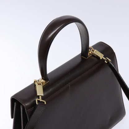 Salvatore Ferragamo Convertible Top Handle Bag Leather, BROWN, LEATHER, Handbag