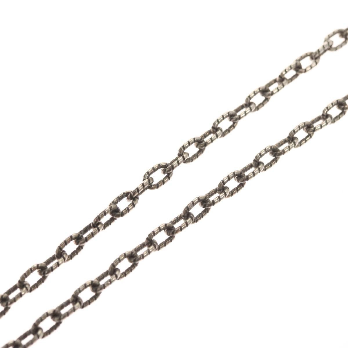Gucci Engraved Interlocking G Chain Link Pendant Necklace Sterling Silver, SILVER, SILVER, Necklace