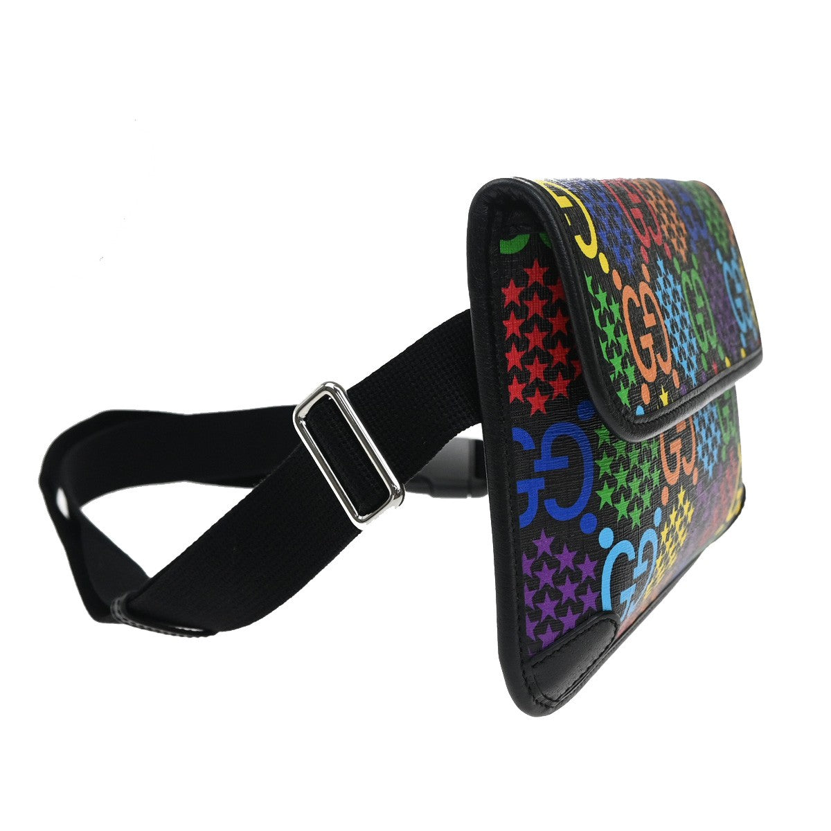 Gucci Sac bandoulière psychédélique Canvas Leather, BLACK, CANVAS, Shoulder bag