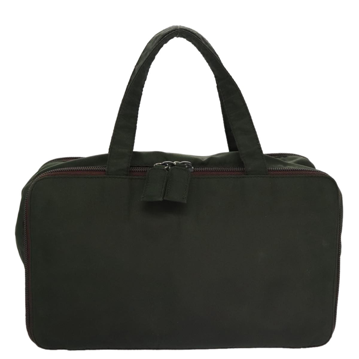 Prada Vintage Zip Handbag Tessuto, GREEN, NYLON, Handbag