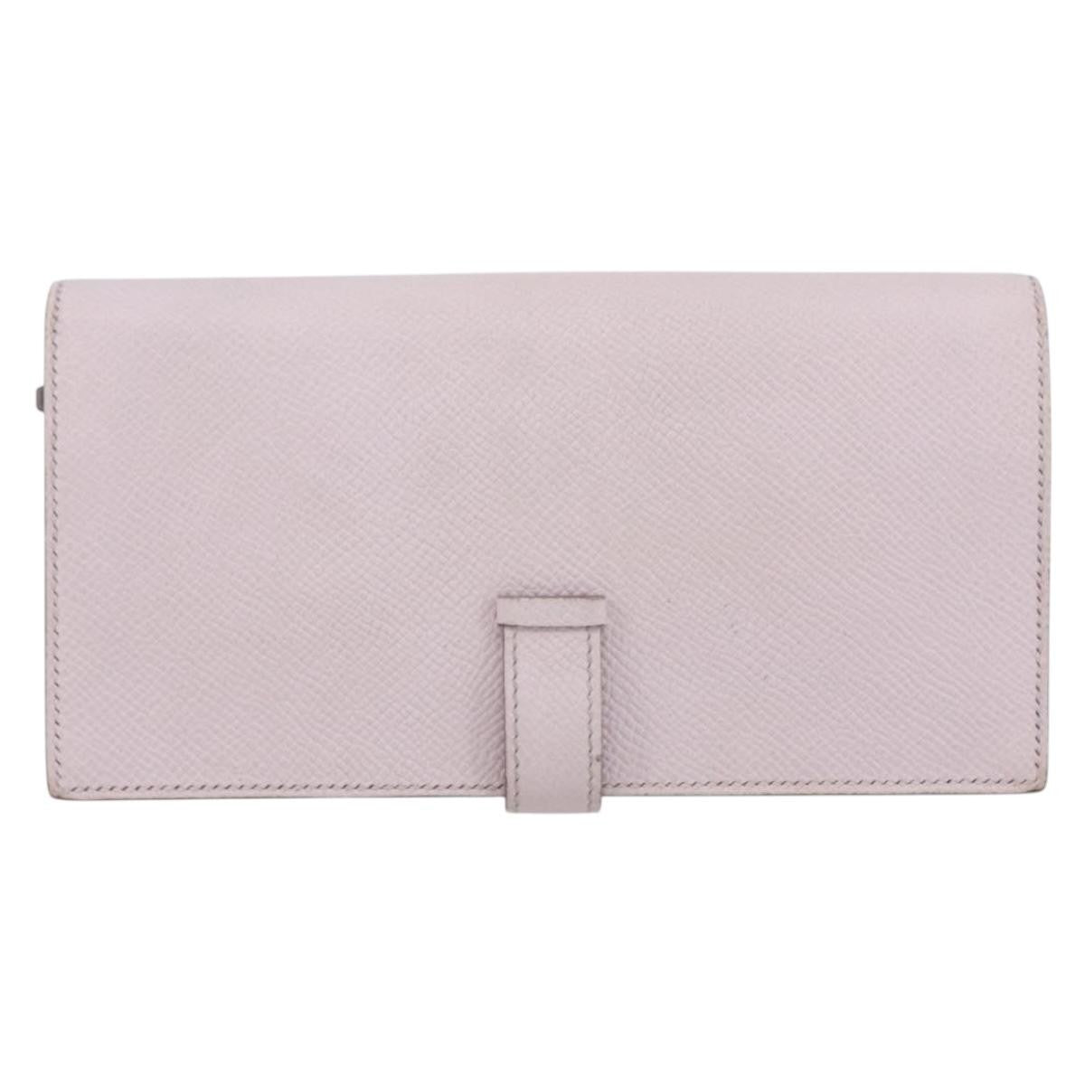 Hermes Bearn Wallet Epsom, PINK, LEATHER, Wallets