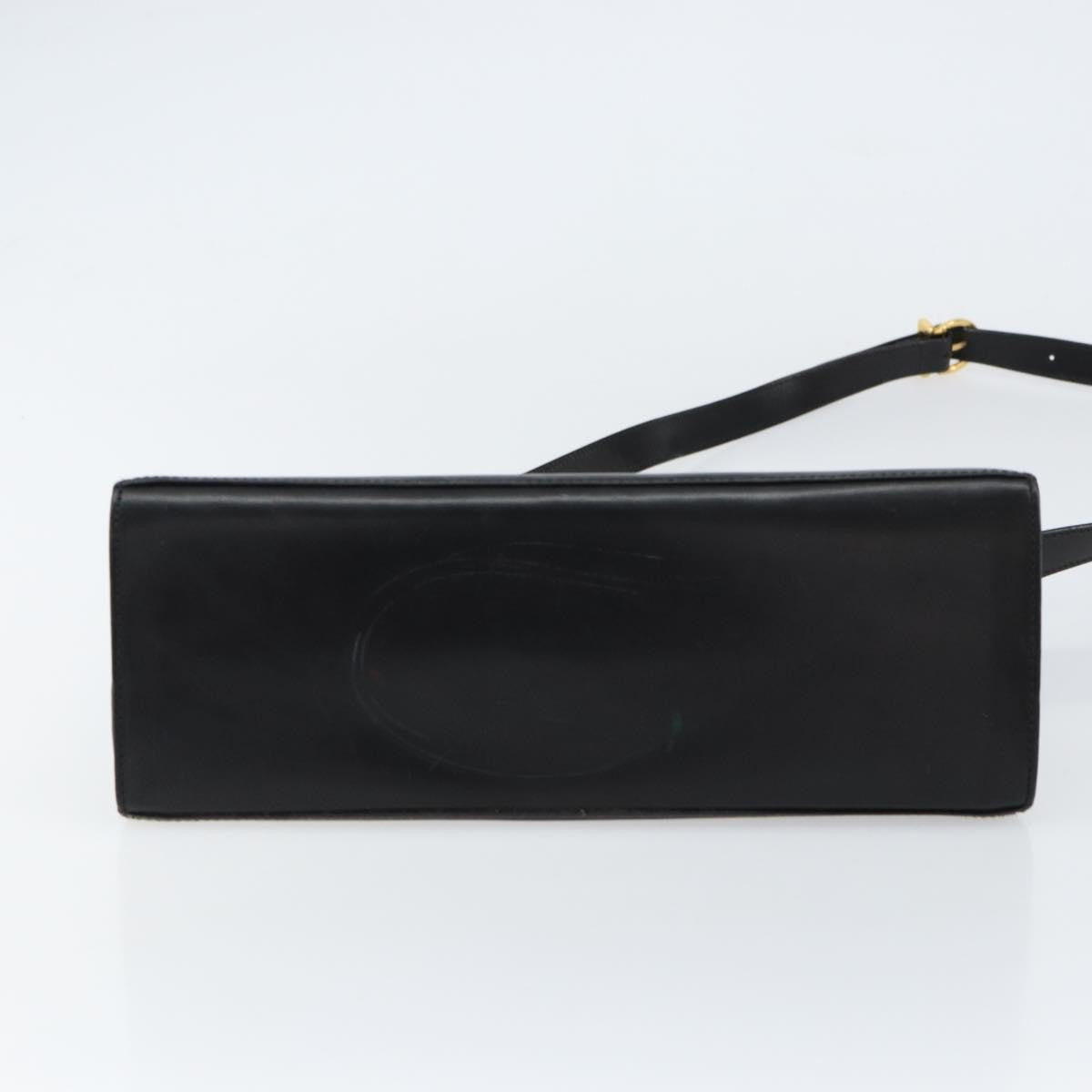 Salvatore Ferragamo Gancini Convertible Top Handle Bag Leather, BLACK, LEATHER, Handbag