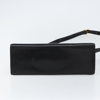 Salvatore Ferragamo Gancini Convertible Top Handle Bag Leather, BLACK, LEATHER, Handbag