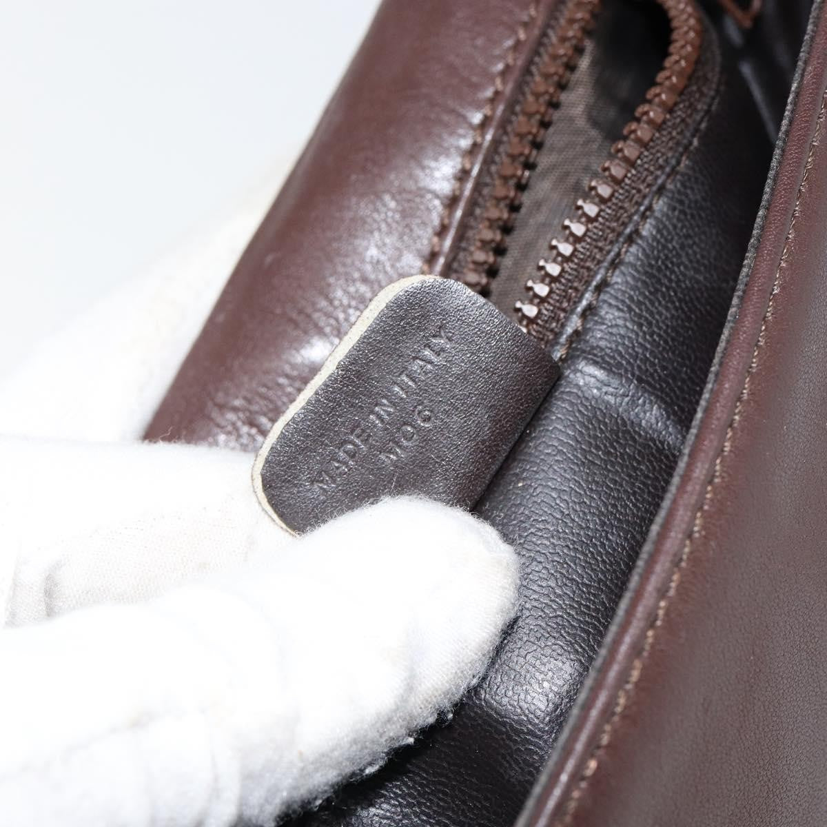 Celine Vintage Shoulder Bag Leather, BROWN, LEATHER, Shoulder bag