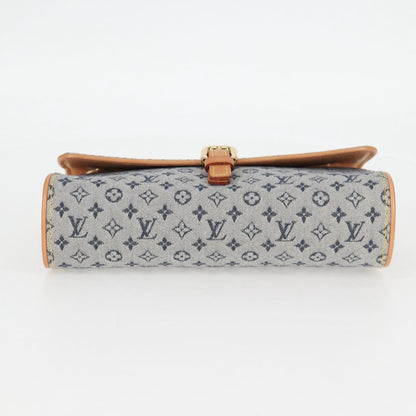 Louis Vuitton Camille Handbag Mini Lin, BLUE, CANVAS, Handbag
