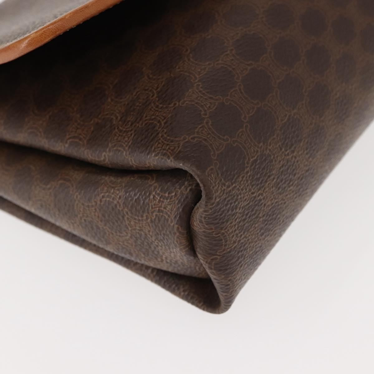 Celine Vintage Macadam Shoulder Bag Canvas, BROWN, CANVAS, Shoulder bag