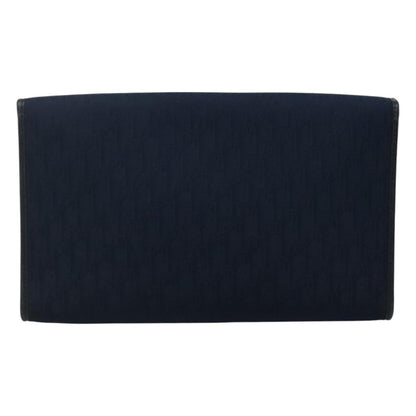 Christian Dior Vintage Trotter Shoulder Bag Canvas, NAVY, CANVAS, Shoulder bag