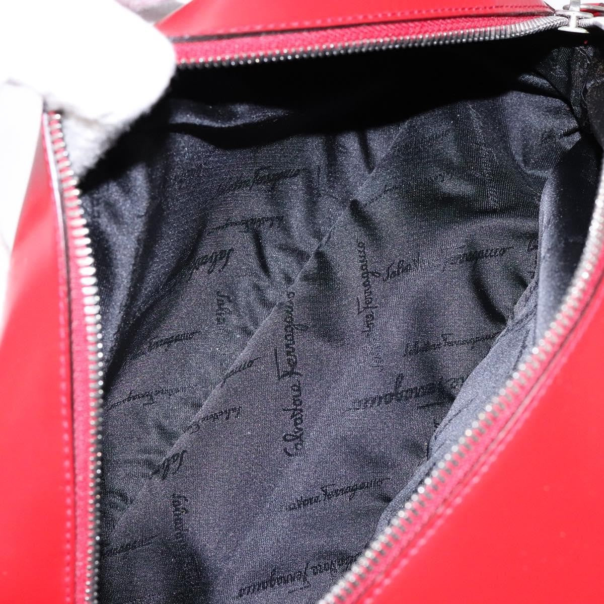 Salvatore Ferragamo Gancini handbag Leather, RED, LEATHER, Handbag