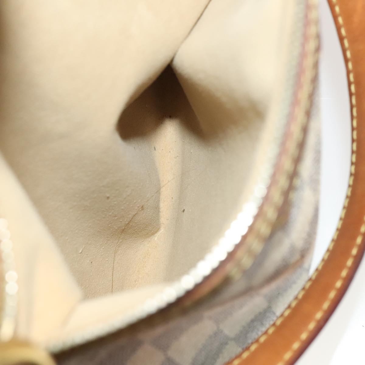 Louis Vuitton Evora Handbag Damier, WHITE, CANVAS, Handbag