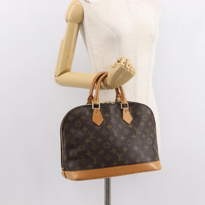 Louis Vuitton Alma Handbag Monogram Canvas, BROWN, CANVAS, Handbag
