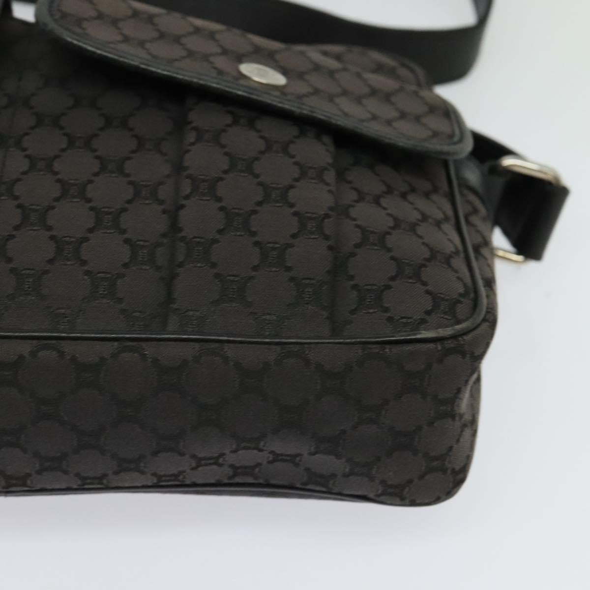 Celine Vintage Macadam Shoulder Bag Canvas, BLACK, CANVAS, Shoulder bag