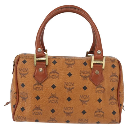MCM Visetos logogramme Handbag Canvas and Leather, BROWN, CANVAS, Handbag