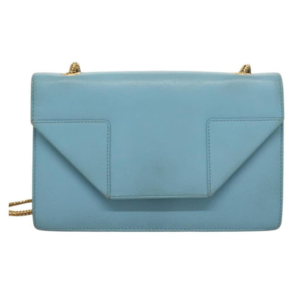 Saint Laurent Betty Bag Leather, BLUE, LEATHER, Shoulder bag