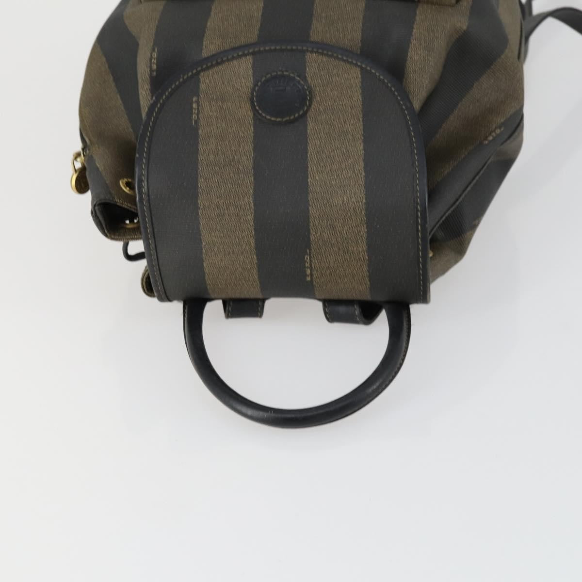 Fendi Pequin Front Pocket Backpack Coated Canvas, BROWN, PVC, Backpack