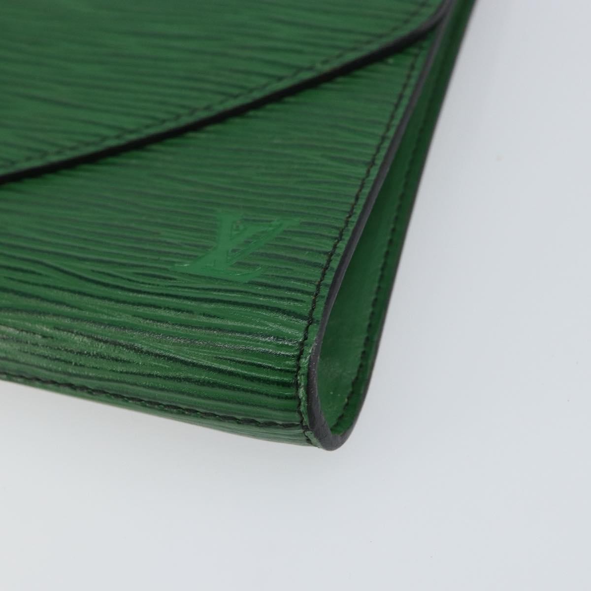 Louis Vuitton Art Deco Clutch Epi Leather, GREEN, LEATHER, Clutche & pouche