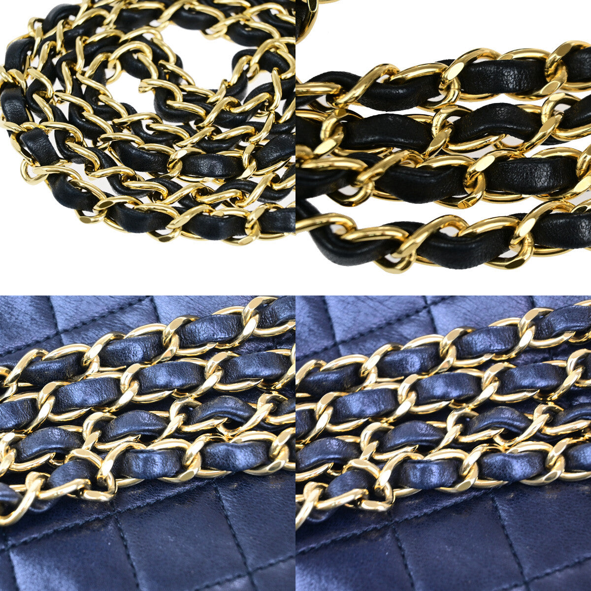 Chanel Vintage Envelope Flap Bag Quilted Lambskin, BLACK, LEATHER, Shoulder bag