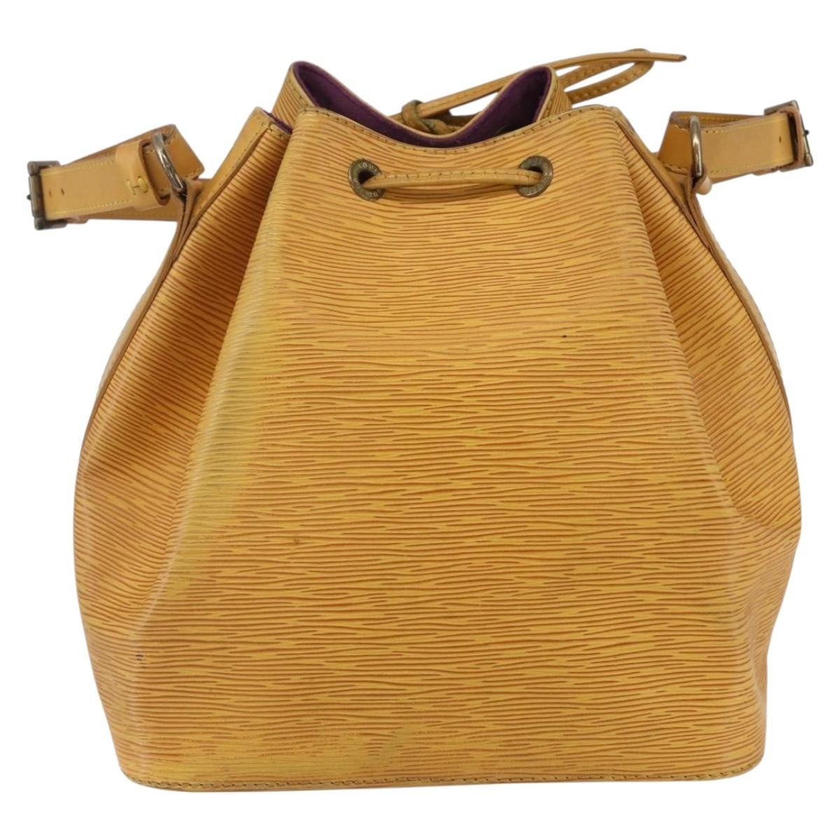 Louis Vuitton Petit Noe Handbag Epi Leather, YELLOW, LEATHER, Shoulder bag