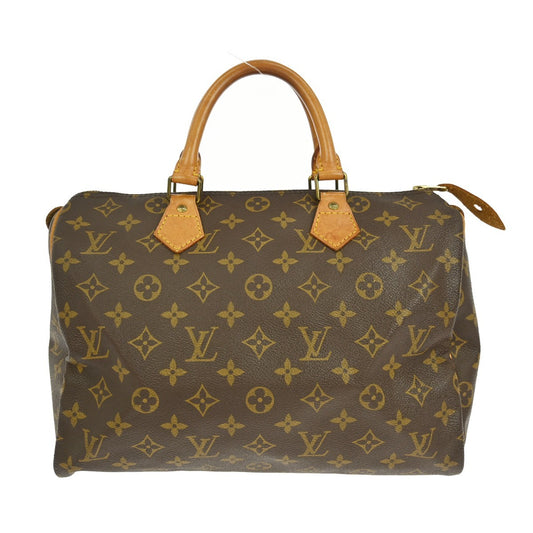 Louis Vuitton Speedy Handbag Monogram Canvas, BROWN, CANVAS, Handbag