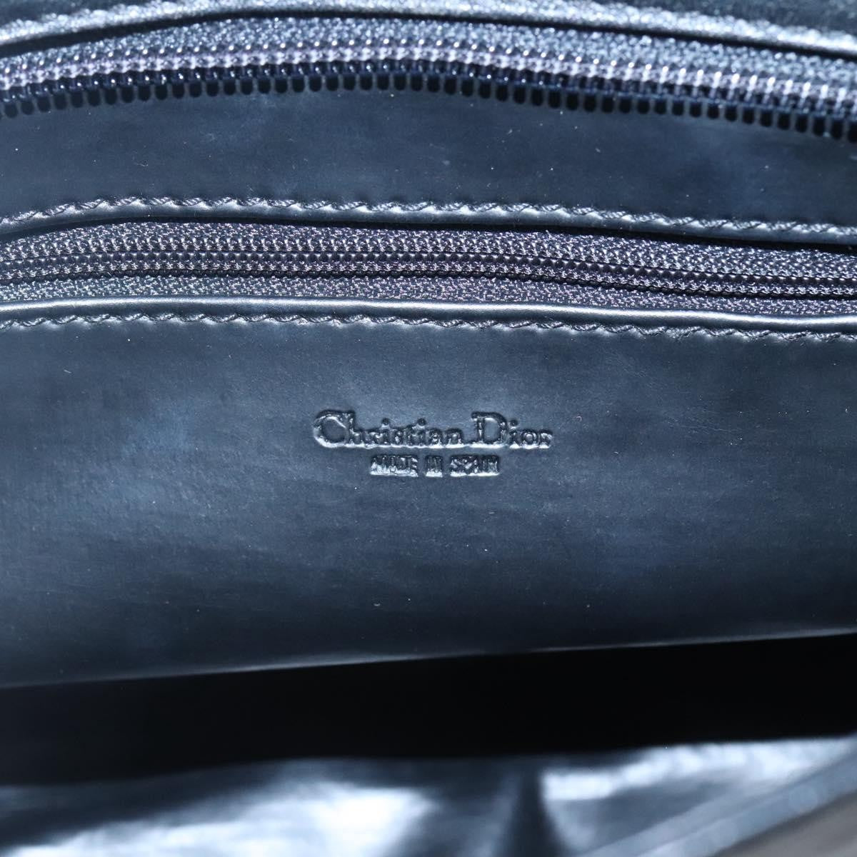 Christian Dior CD Zip Pouch Leather, BLACK, LEATHER, Clutche & pouche