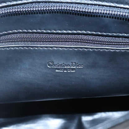 Christian Dior CD Zip Pouch Leather, BLACK, LEATHER, Clutche & pouche