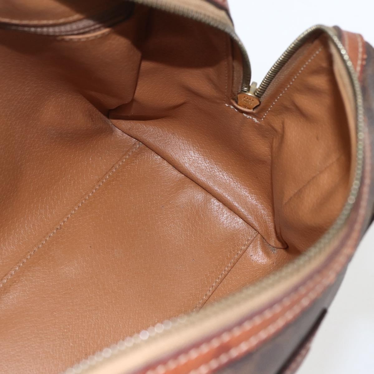 Celine Boston Bag Triomphe Coated Canvas, BROWN, CANVAS, Handbag