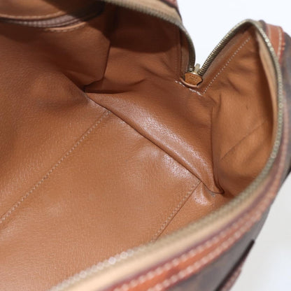 Celine Boston Bag Triomphe Coated Canvas, BROWN, CANVAS, Handbag