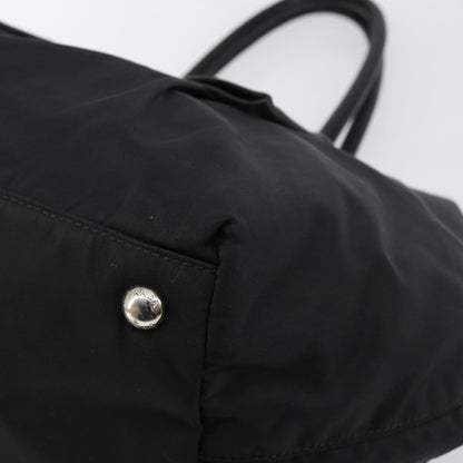 Prada Bow Tote Tessuto with Leather, BLACK, NYLON, Tote bag